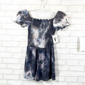 Vibe| off the shoulder tie dye romper size Small